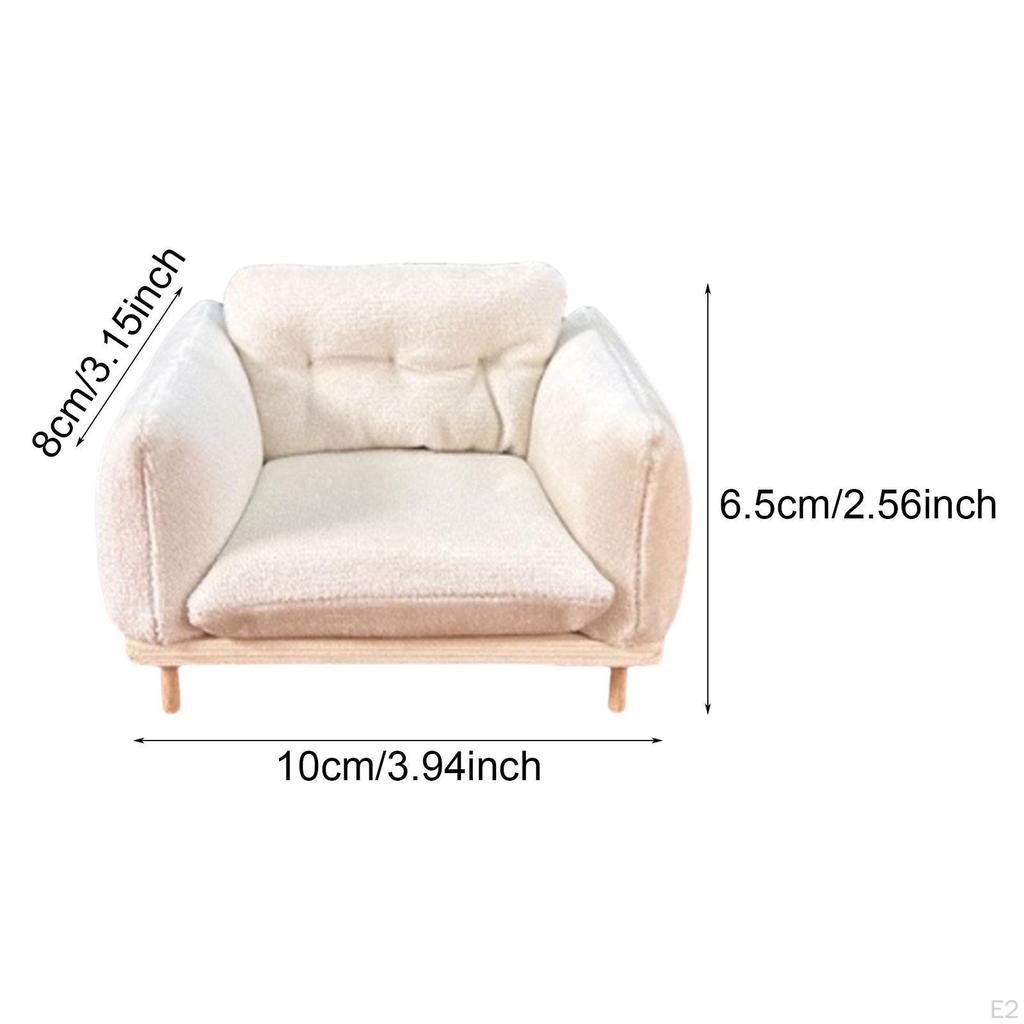 1/12 Puppenhaus Sessel Szenendekoration Realistisch Elegant Sammlung 10x8x6.5cm