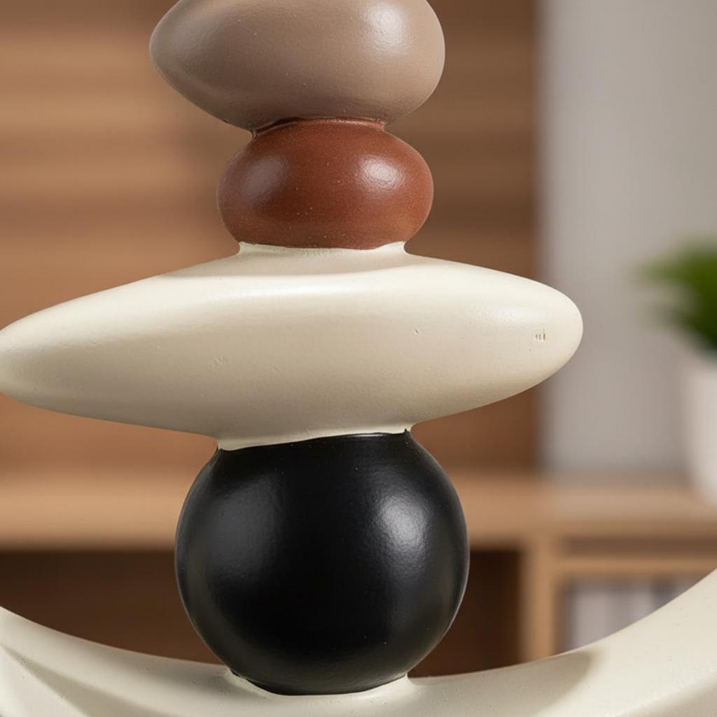 Ornement en Résine Abstrait Luxe Moderne Statue de Table Sculpture Abstraite Idée Cadeau Statue en Résine Sable Facile à Nettoyer