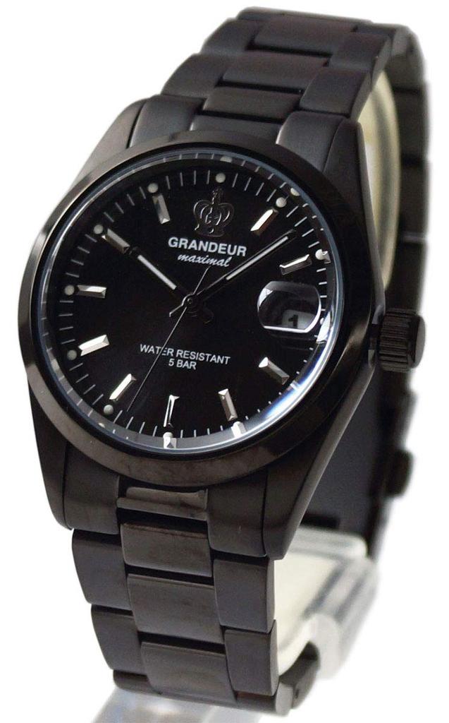 GRANDEUR Quartz Watch GSX030B1 Black IP [GRANDEUR] Men's