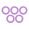 5pcs Baby Soft Silicone Teething Ring Toy Infant Safe Elastic Gum Relief Teething Bracelet for Home Travel