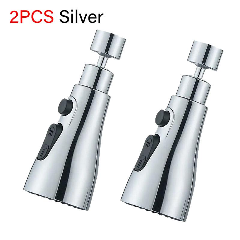 3 in 1 Küchenarmatur-Verlängerung 360 Grad drehbar Ausziehbarer Küchenhahn Mehrere Modi Starker Spül-Booster Küchenzubehör