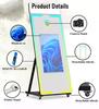 Interactive Full Metal 360 Instant Print Photo Booth Touch Screen LED Ambient Light Party Supporting SLR Smartphones iPad Camera