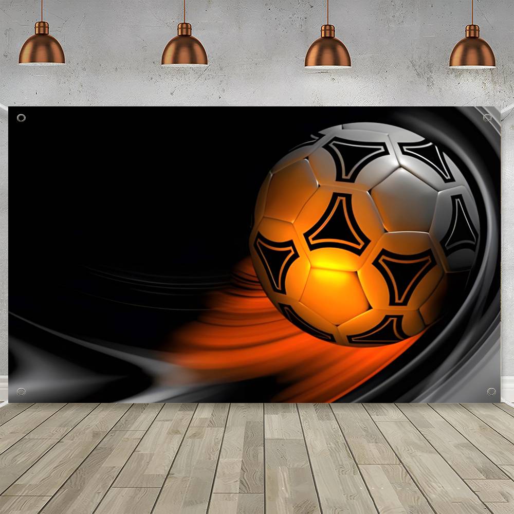 3D Ball Creative Pattern Hanging Flag Polyester Printed Banner Hand Pulled Flag