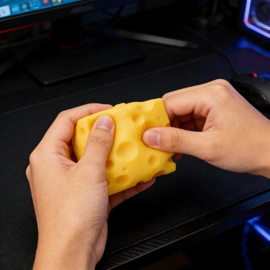 Gelber Käse Quetschspielzeug Weiches Langsam Aufgehendes Fidget Spielzeug zur Stressbewältigung Neuheit