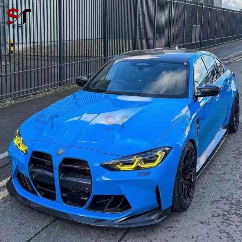 BMW G80/G82/G83 M3/M4 Carbon Fiber Front Lip R44 Style Spoiler, Bumper Chin Diffuser.