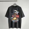 Artemis II Mission To The Moon 2026 Artemis 2 Outfit Washed T Shirts for Men Women Streetwear Hip Hop T-Shirt Printed Tee Sleeve
