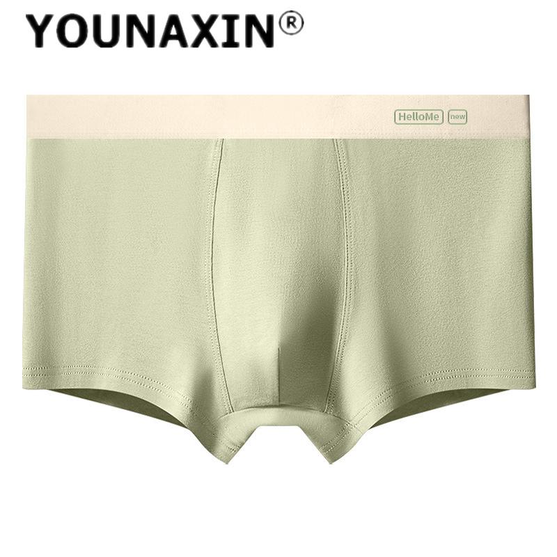 

Мужское нижнее белье, большие размеры, хлопковые боксеры, молодежные модные летние трусы-боксеры для мальчиков, мужские трусы L XL 2XL 3XL 4XL 4XL светло-зеленый