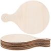 10 Stuks Rond Serveerplateau Houten Broodplank Pizza Schep Hout Onbewerkt Hakblokken Kaasplank