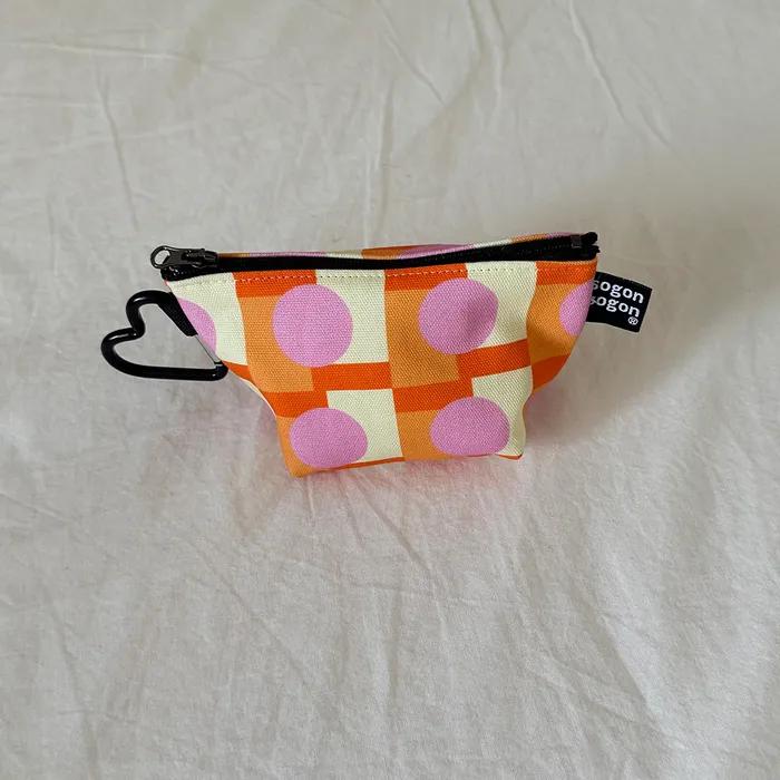 Retro Orange Keyring Pouch S