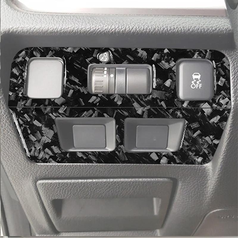 For Subaru Impreza 2012-2016 XV Crosstrek 2013-2017 Forged Carbon Fiber Headlight Switch Panel Cover Car Accessories Sticker
