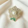 Trendy New Flowers Women Brooch Luxurious High-End Floral Pearl Pins Fashion Female Party Coat Dress Scarf Accessories Jewelry