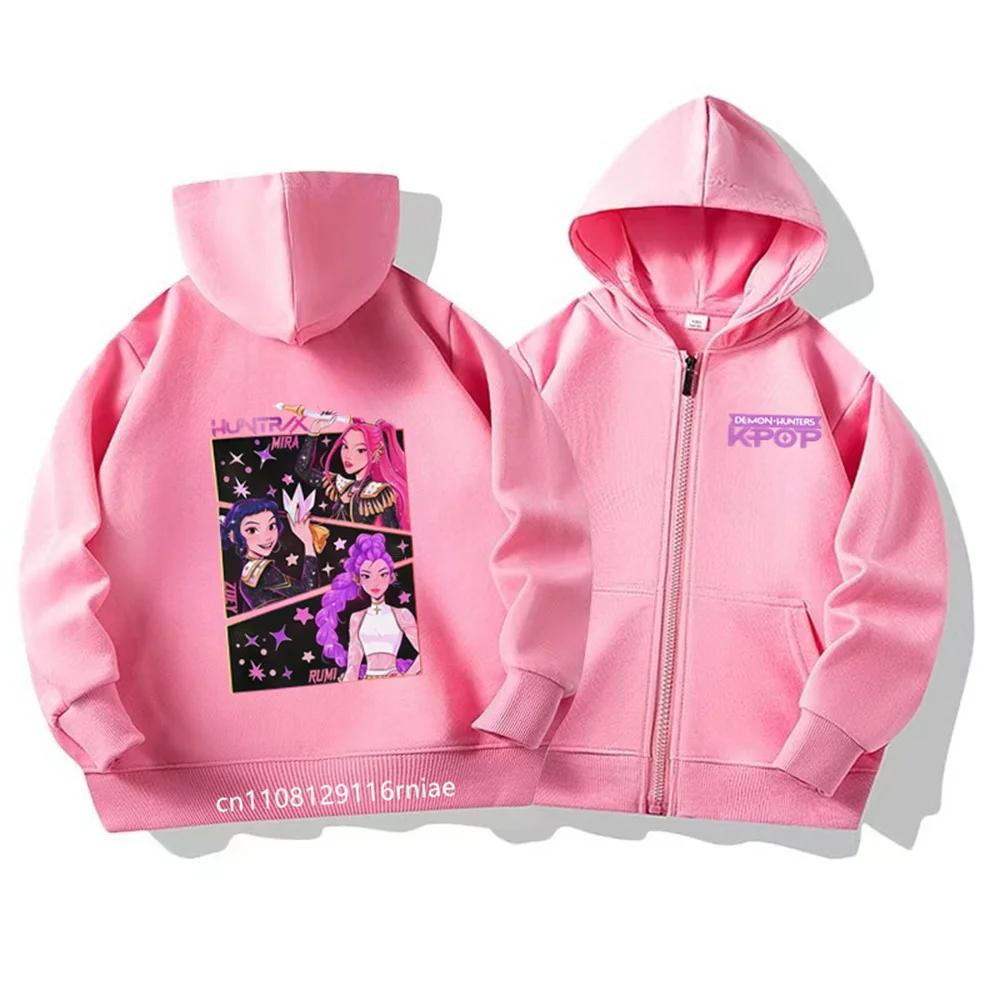 

Осенне-зимняя толстовка с капюшоном на молнии для детей, подходит для поклонников «Охоты на ведьм», изысканная толстовка с капюшоном с мультяшным принтом 100