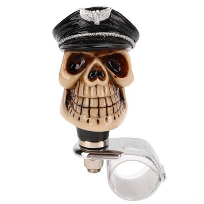 Skull Shape Steering Wheel Spinner 3cm Diameter Metal Resin Turn Knob Booster for Cars Trucks Tractors Boats