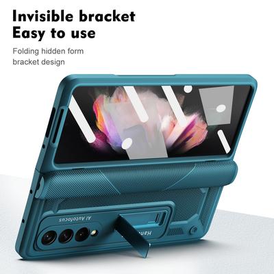 For Samsung Z Fold 4 5g Fall Protection Hard Armor Case For Samsung Galaxy Z Fold 4 Fold4 Zfold4 Kickstand Tempered Glass Cover