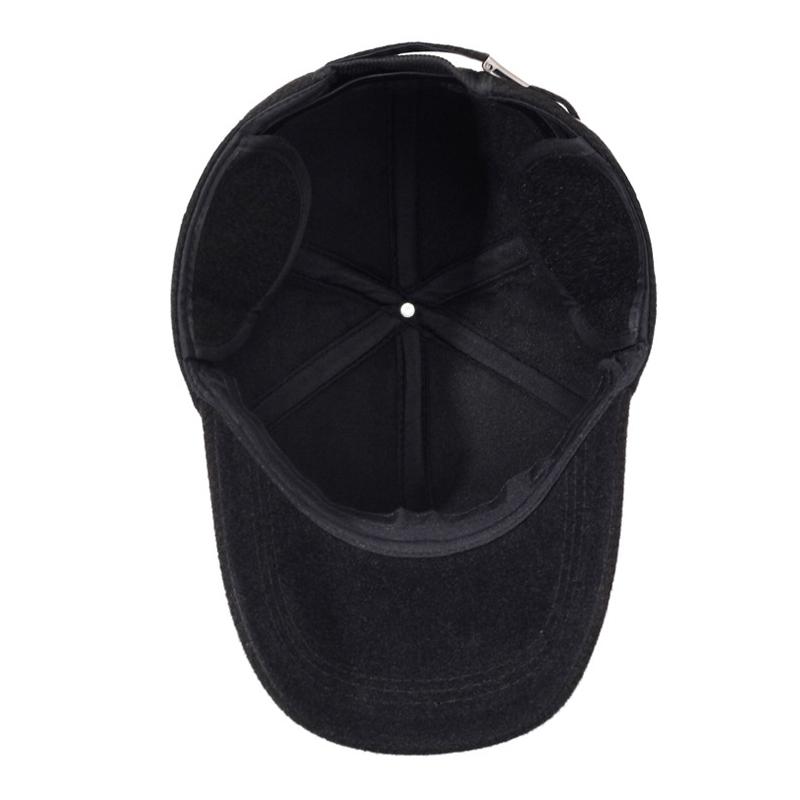 Winter Men's Velvet Thick Baseball Cap for Middle-Aged and Elderly Outdoor Ear Protection Cap Warm Cotton Cap