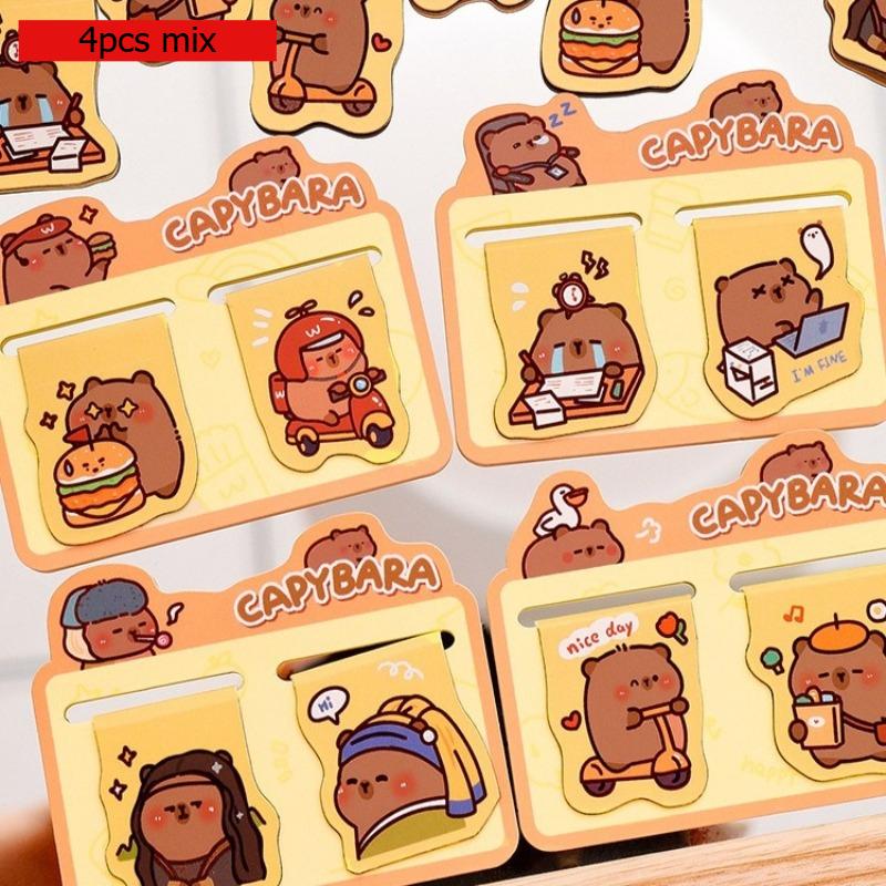 

Gift Magnetic Bookmark for Students Cute Special Shaped Double Page Clip Cartoon High Looking Capybara Bookmark Kawai Stationery