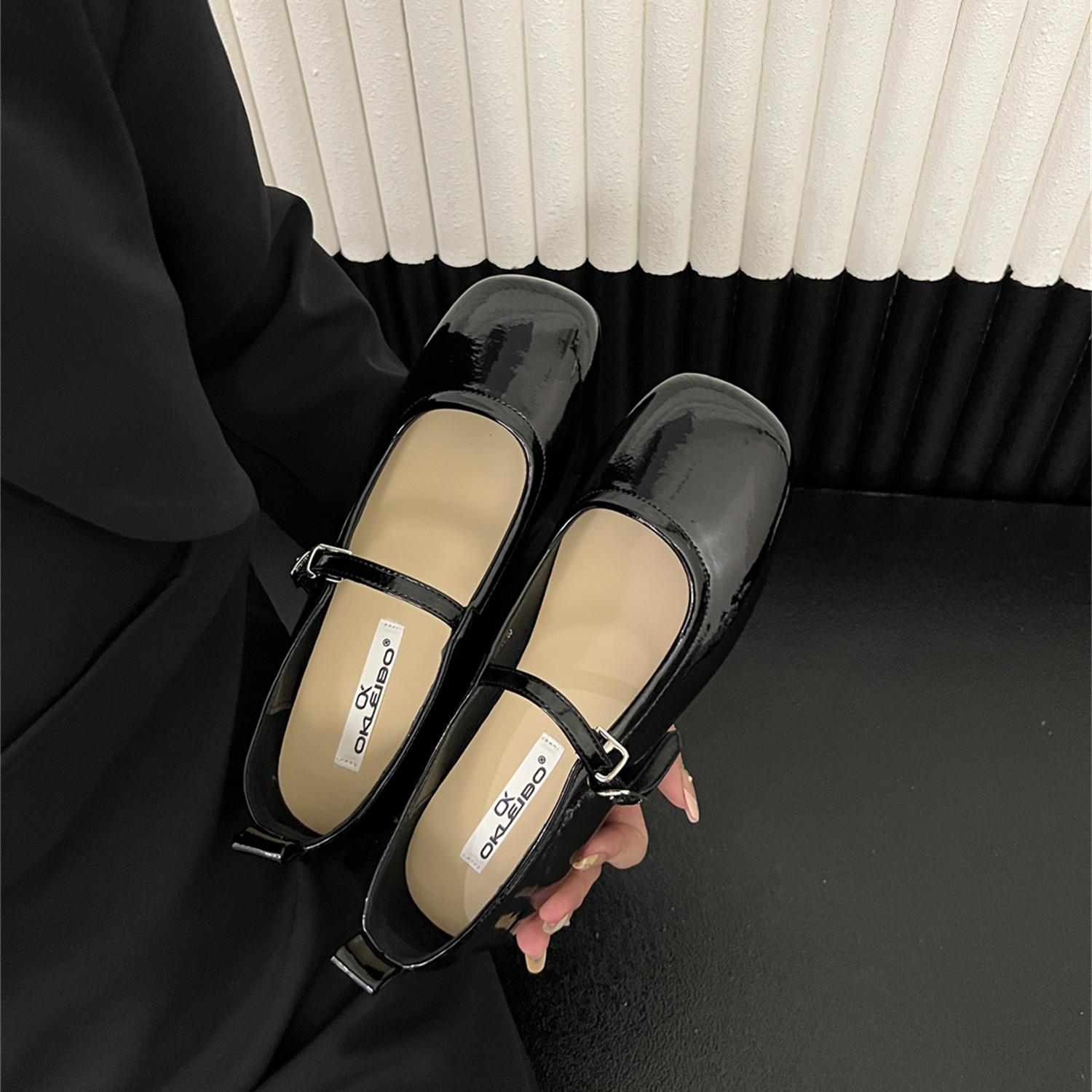 

Мода Bailamos 2025 Весна Новые Женские Винтажные Балетки Пуговица Квадратный Носок Мэри Джейн Повседневная Обувь Слипоны Комфортные Лоферы Обувь Балетки 41