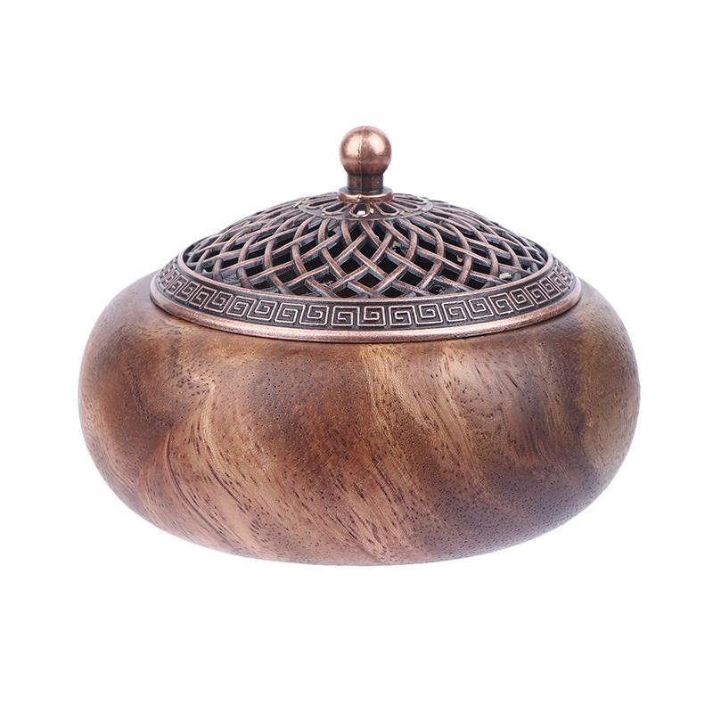 Solid Wood Pan Incense Burner, Indoor Aromatherapy Burner With Sandalwood Incense, Tea Ceremony ,Prayer Rooms, Yoga Decoration