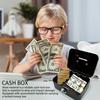 Lockable Metal Money Safe Box with Key – Compact, Portable Piggy Bank for Kids