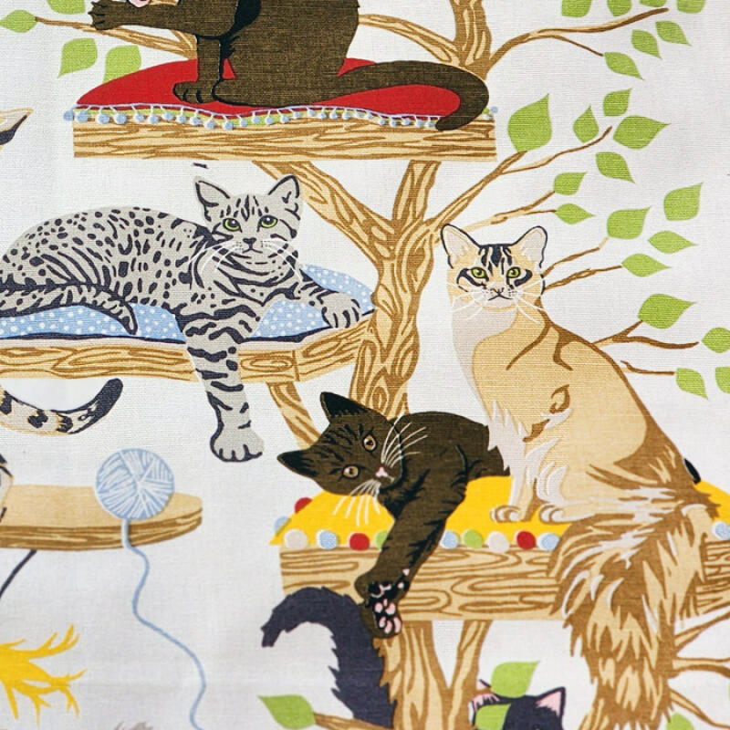 Katzenturm (Miau-Chaos) Leinen-Geschirrtuch