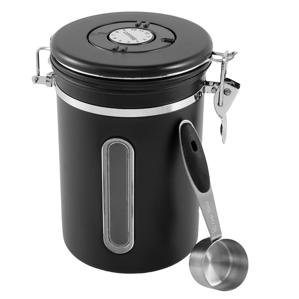 Airtight Ground Coffee Box Stainless Steel 1800 Ml Capacity Ideal for Coffee Beans 500 To 600 G Preserving Aroma For Kitchen