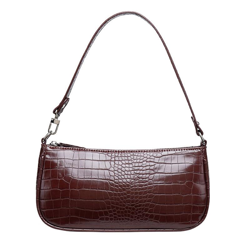 IELGY Hand Bag French Small Design Bag Retro Baguette Bag Crocodile Pattern Handbag Lady