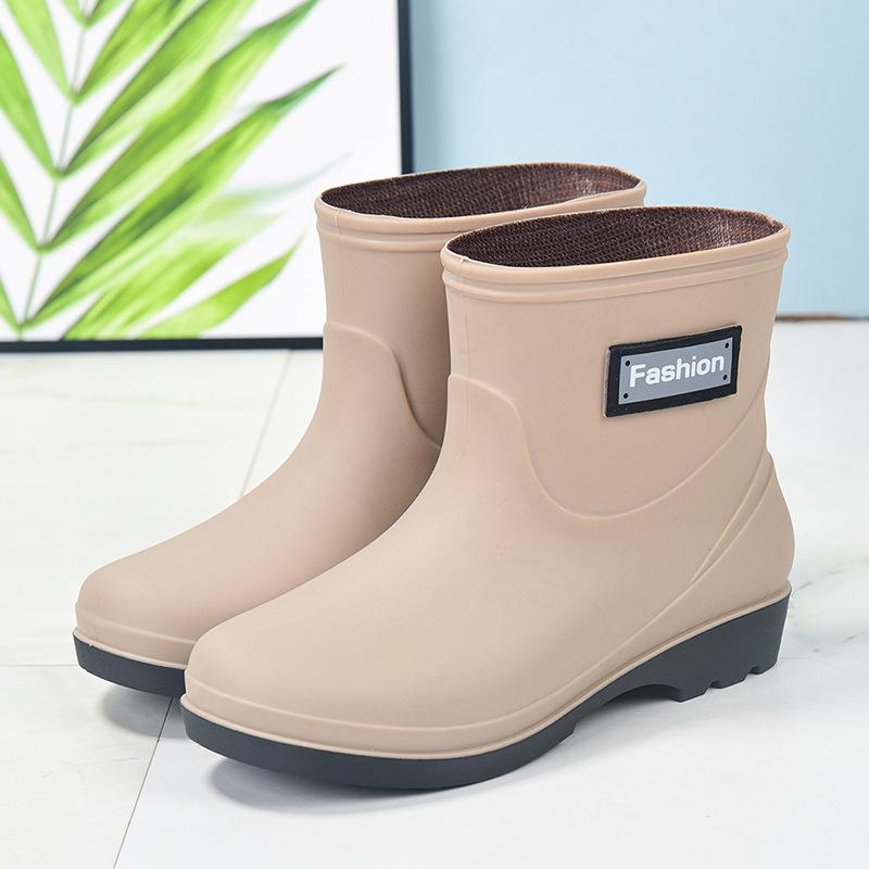 Women's Anti Slip Waterproof Wear Resistant Short Tube Rain Shoes