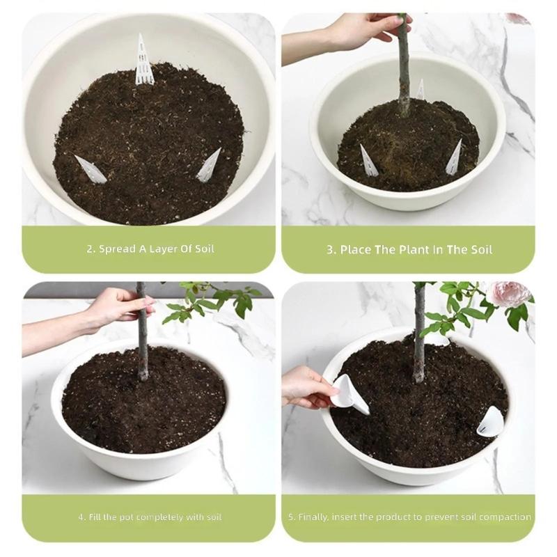 10/20/50Pcs Conical Plant Breathable Watering Device Gasket Soil Aeration Root Garden Plant Bottom Flower Plant