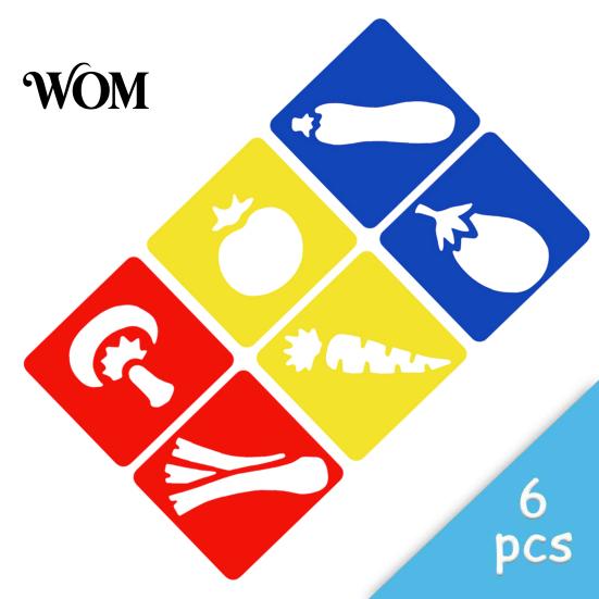 Reusable Paint Stencil 6 Pcs Painting Template Stencils, 5.5x5.9 Inch Washable DIY PP Plastic Art Stencils for Wood Paper Fabric, Home Decor