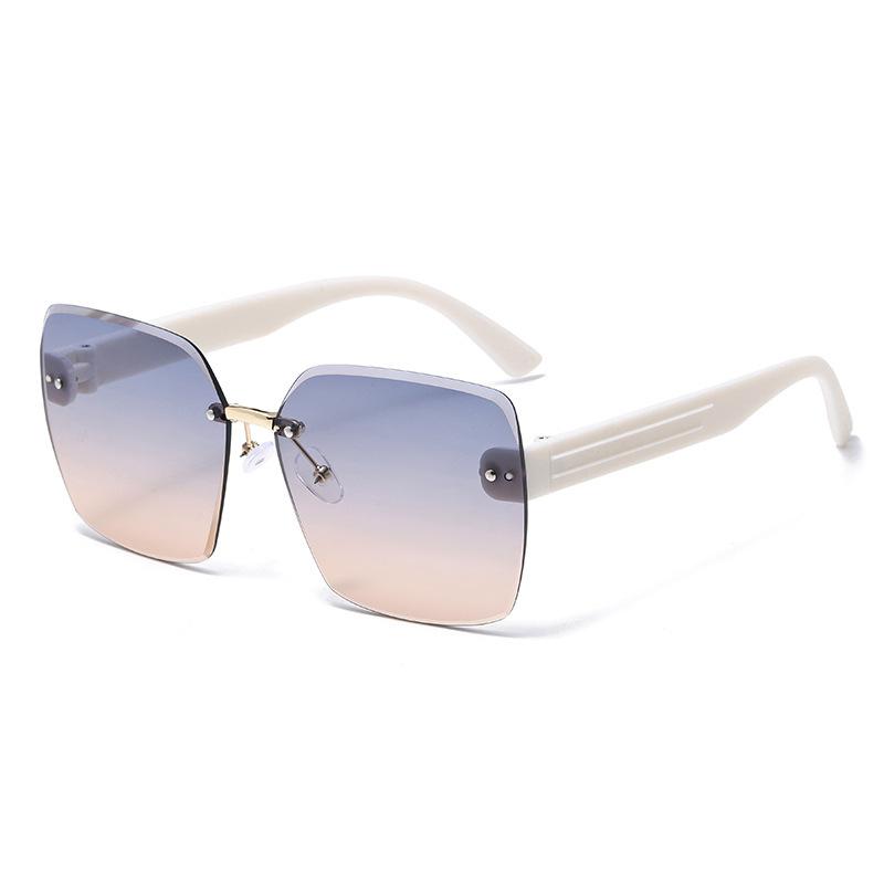 

Frameless Sunglasses Women S Sunglasses South East Asia Glasses Fashion Large Frame Skinny Face Versatile Pose Summer