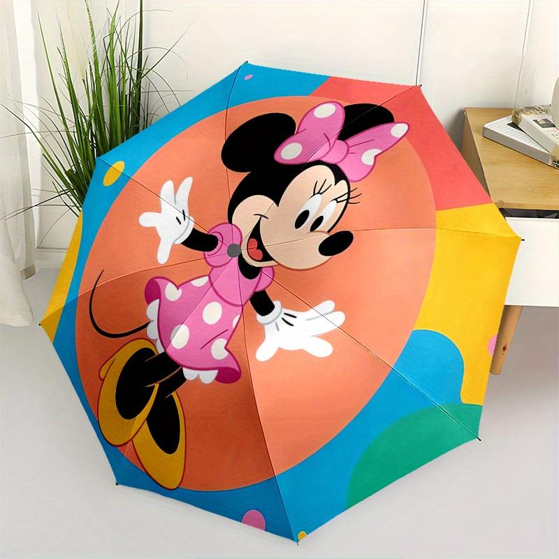 

Minnie Mouse Automatic Opening and Closing Umbrella, Compact Travel Umbrella, Lightweight and Portable, Suitable for Beach Commuting Busines