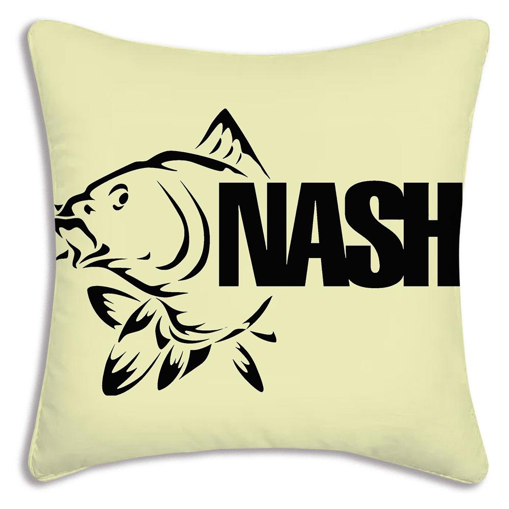 Pillow Covers Cool Nash Fishing Logo Sofa Decorative Home Double-Sided Printing Short Plush Cute Cushion Cover