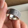 BF CLUB 925 Sterling Silver Ring For Women Jewelry Pattern Retro Open Vintage Handmade Ring Allergy For Party Birthday Gift