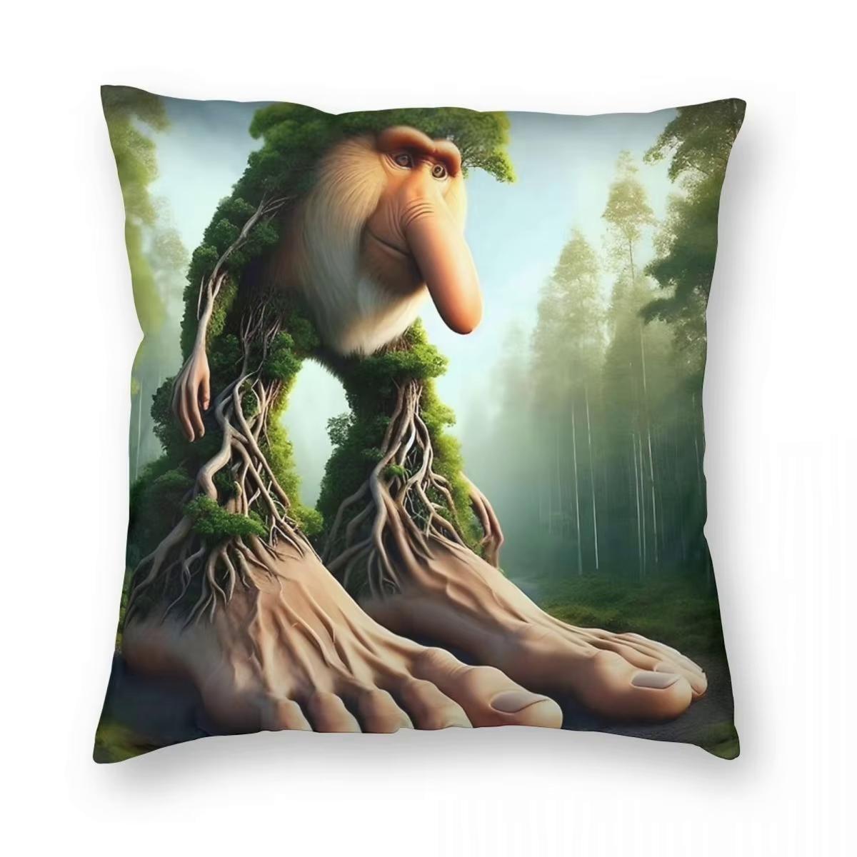 

Italian Brainrot Meme Tralalero Tralala Pillowcase Soft Polyester Cushion Cover Decor Brr Brr Patapim Pillow Case Cover 22x22Inch