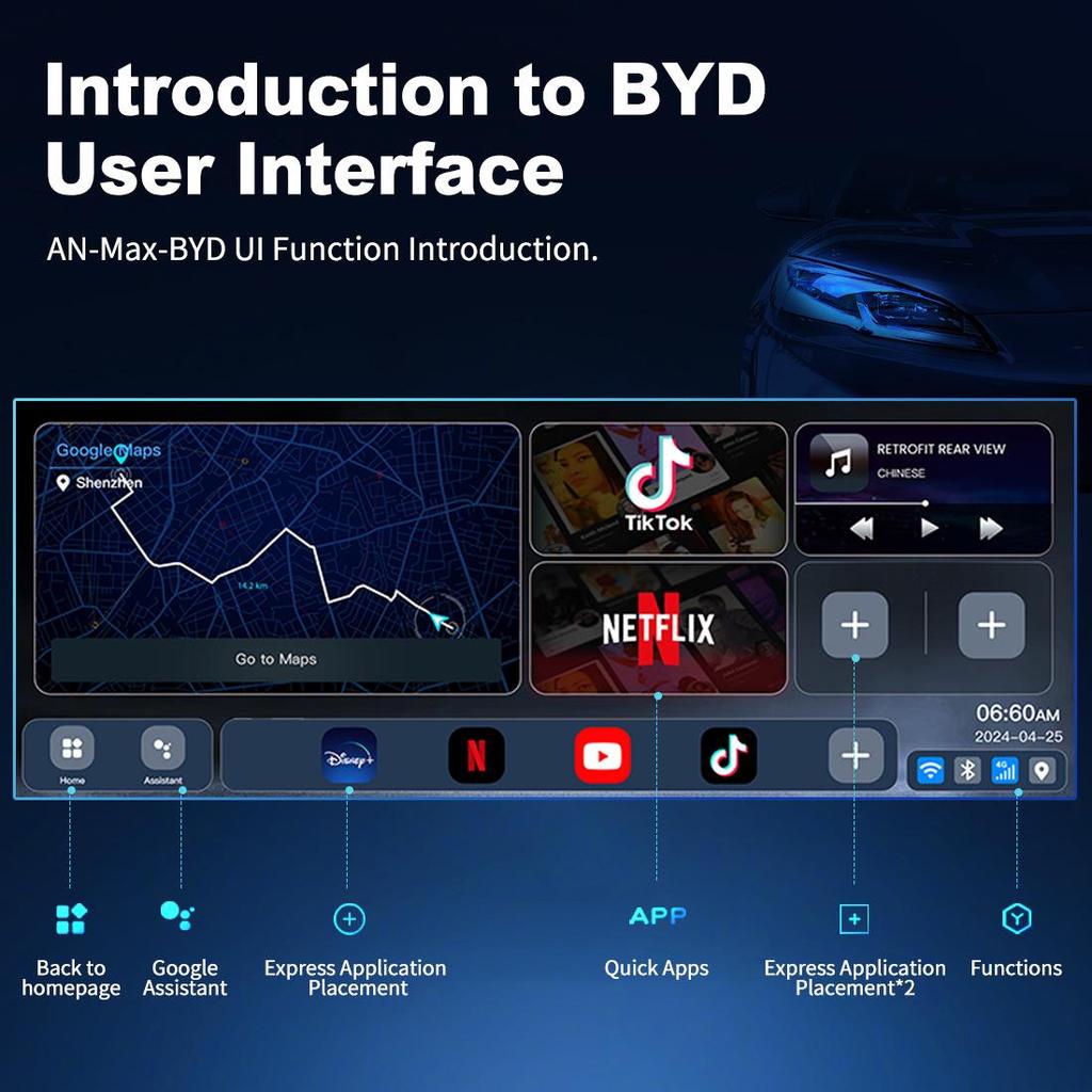 BYD Wired to Wireless CarPlay/Android Auto Qualcomm Octa-core Video Box