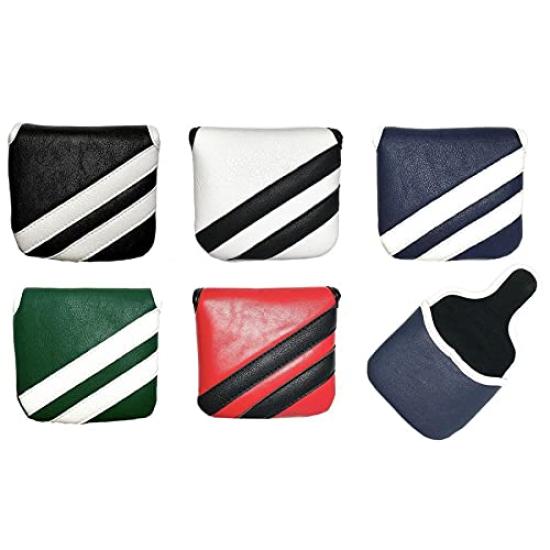 

Чехол для головки паттера Чехол для молотков, совместимый с Odyssey 2 Ball TaylorMade Spider Putter Plain (белый (Черная линия))