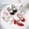 New Trendy Children Princess Leather Shoes Girls Silver Soft Bottom Performance Shoes