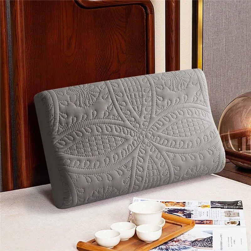 Capa de almofada impermeável rebote fronha de espuma de memória acolchoado látex fronha protetor de contorno