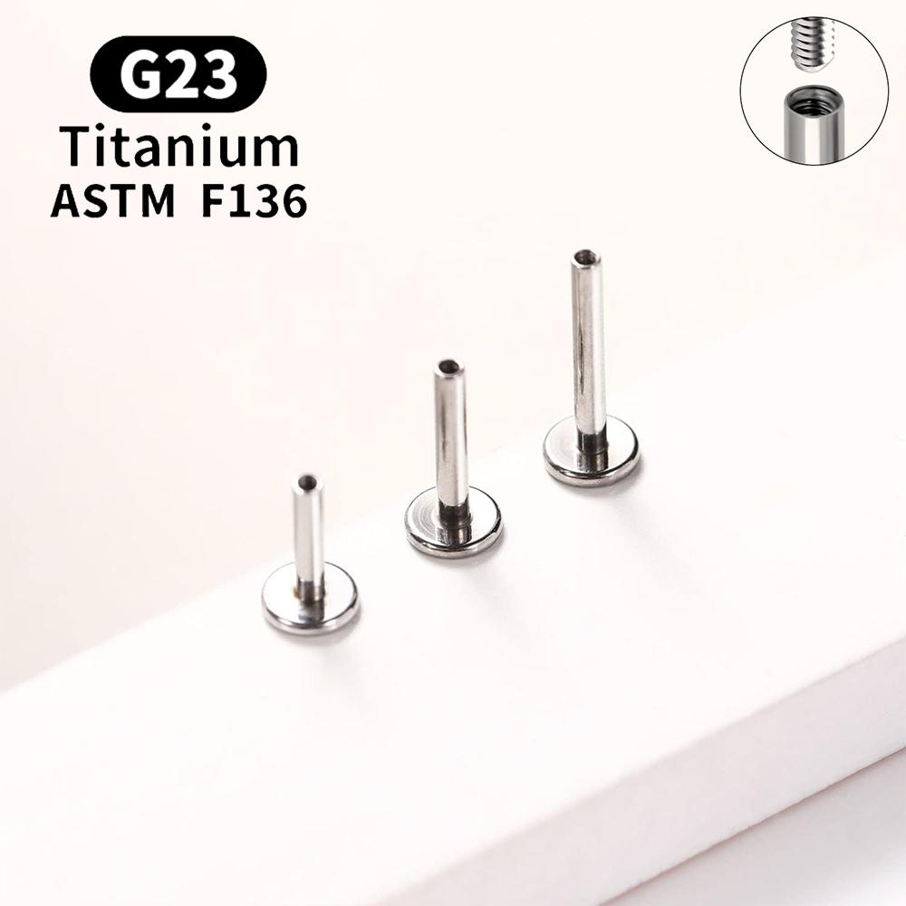 10 Stück G23 Titan Piercing Intern Gewindete Stecker Ohrstecker Stäbchen Basis 16G Für Labret Lippe Ohr Körper Piercing Schmuck Zubehör