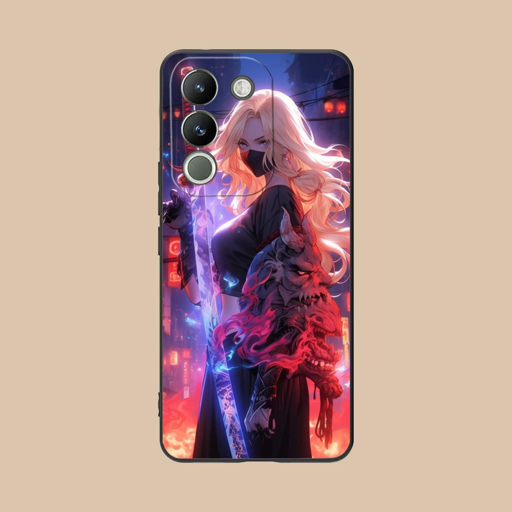 Anime Girl Mobile Phone Case for VIVO V60 V50 V40 V30 V29 V27 V25 V23 Pro Lite 5G Colorful Printing Cover Luxury Cover