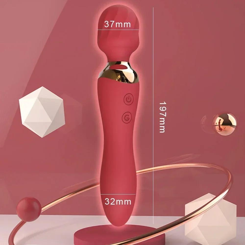 10 Speeds Heating AV Vibrators Magic Wand Vibrators Clitoral Stimulators Vaginal G-spot Massagers Women's Masturbators Sex Toys
