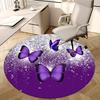 Purple Butterfly Office Carpet Chair Mats, Home Decor, Sofa Rug, Office Carpet Gift for Bedroom, Living Room, Various Rooms1118023a