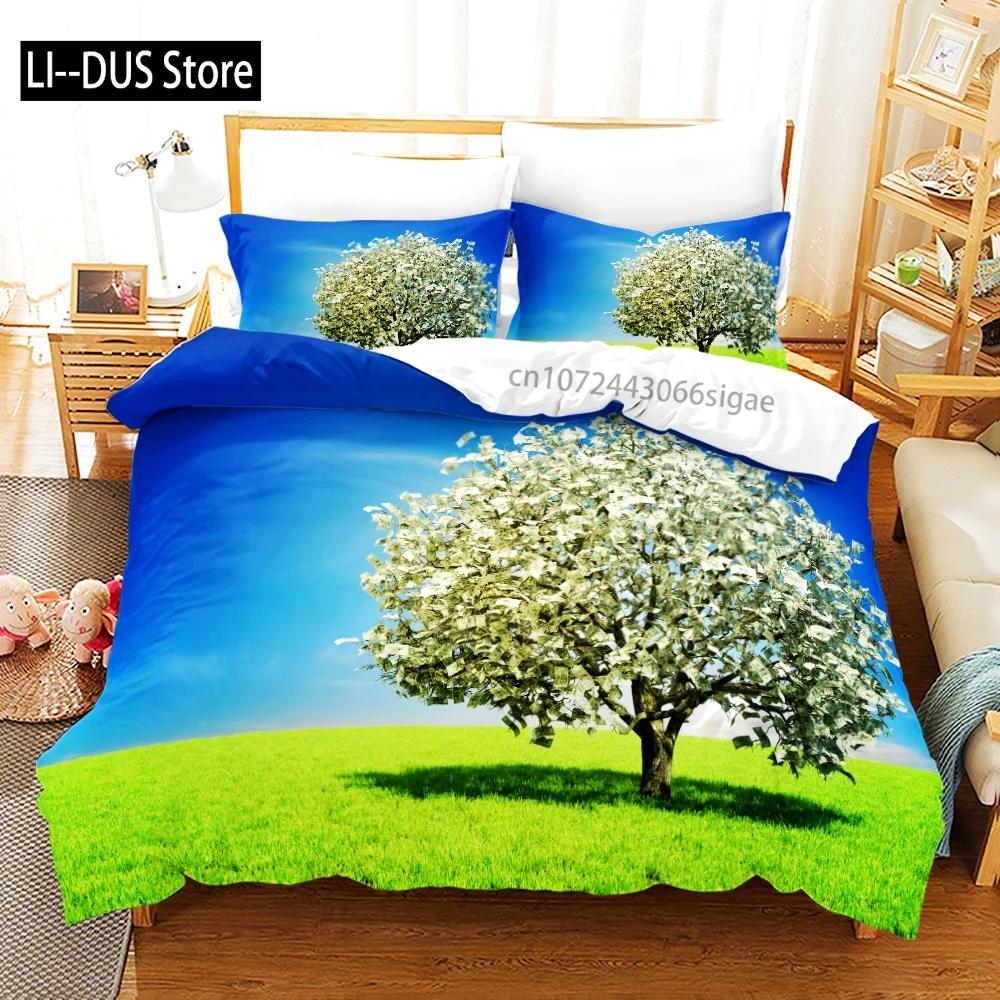 Big Tree Bedding Set 3D Print Single Twin Queen King Size World Tree Bed Set Aldult Kid Bedroom Duvetcover Sets with Pillowcase