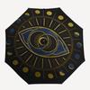 Elegant Gold Evil Eye Umbrella, Portable 3-Fold Umbrella for Men & Women, Valentine's D