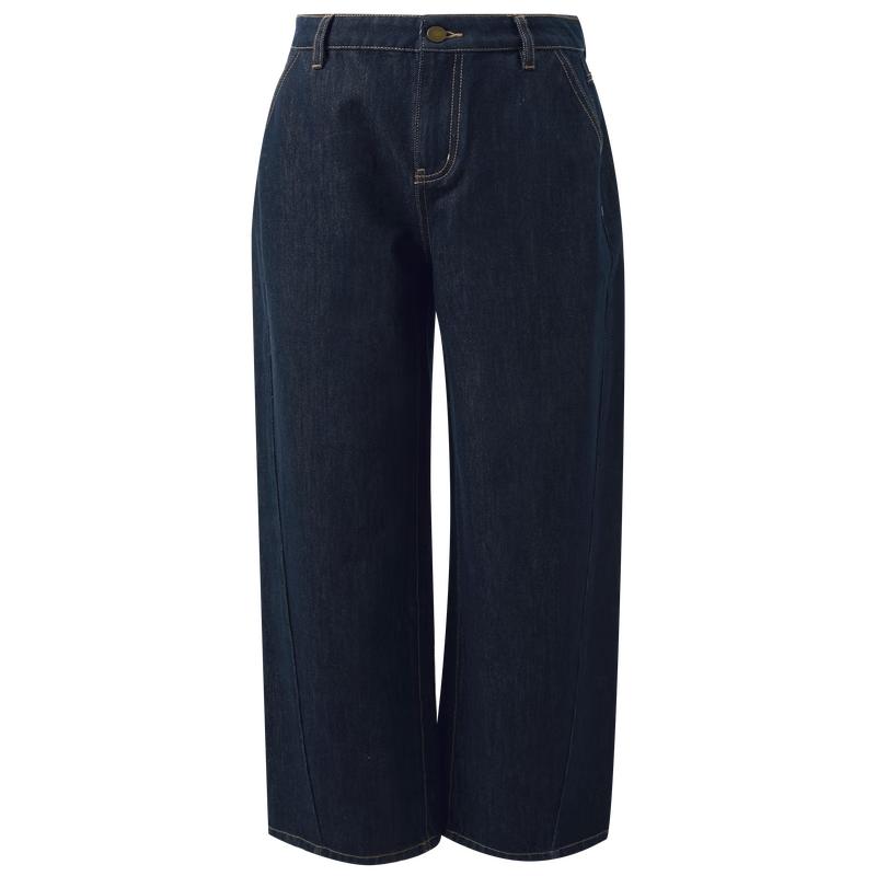 SanCai 2026 Spring Vintage Washed Straight-Leg Jeans S