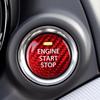 Compatible with Mazda 3 6 CX-3 CX-5 CX-9 MX-5 Miata Accessories Real Carbon Fiber Sporty Car Keyless Engine Start Stop Push Button Cover Trim Sticker