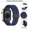 KALEBOL Magnetisches Silikonarmband für Apple Watch Serie 10 9 8 7 SE 6 5 4 3 2 1 42mm 41mm 40mm 38mm Carbonfaser-Textur Uhrenarmband
