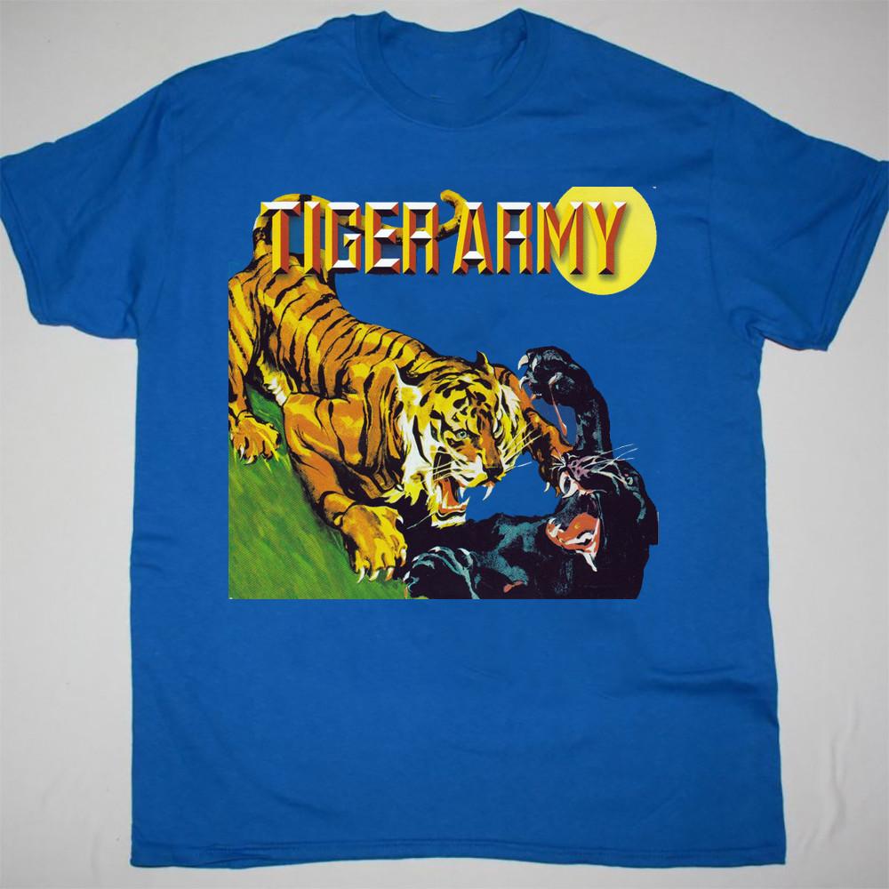 Tiger Army - Tiger Army  Album Poster Blue Cotton All Size T-Shirt Unisex T-Shirt L