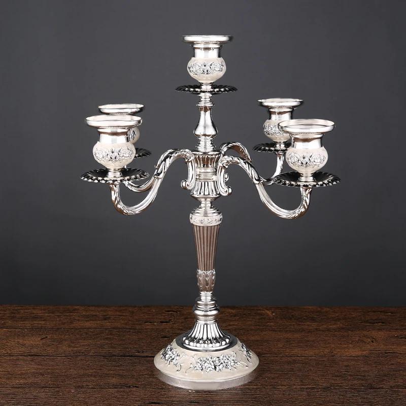 Metal Candle Holders Candlestick Holder Wedding Decorations Romantic Candlelight Dinner Candle Stand Home Decoration Accessorie