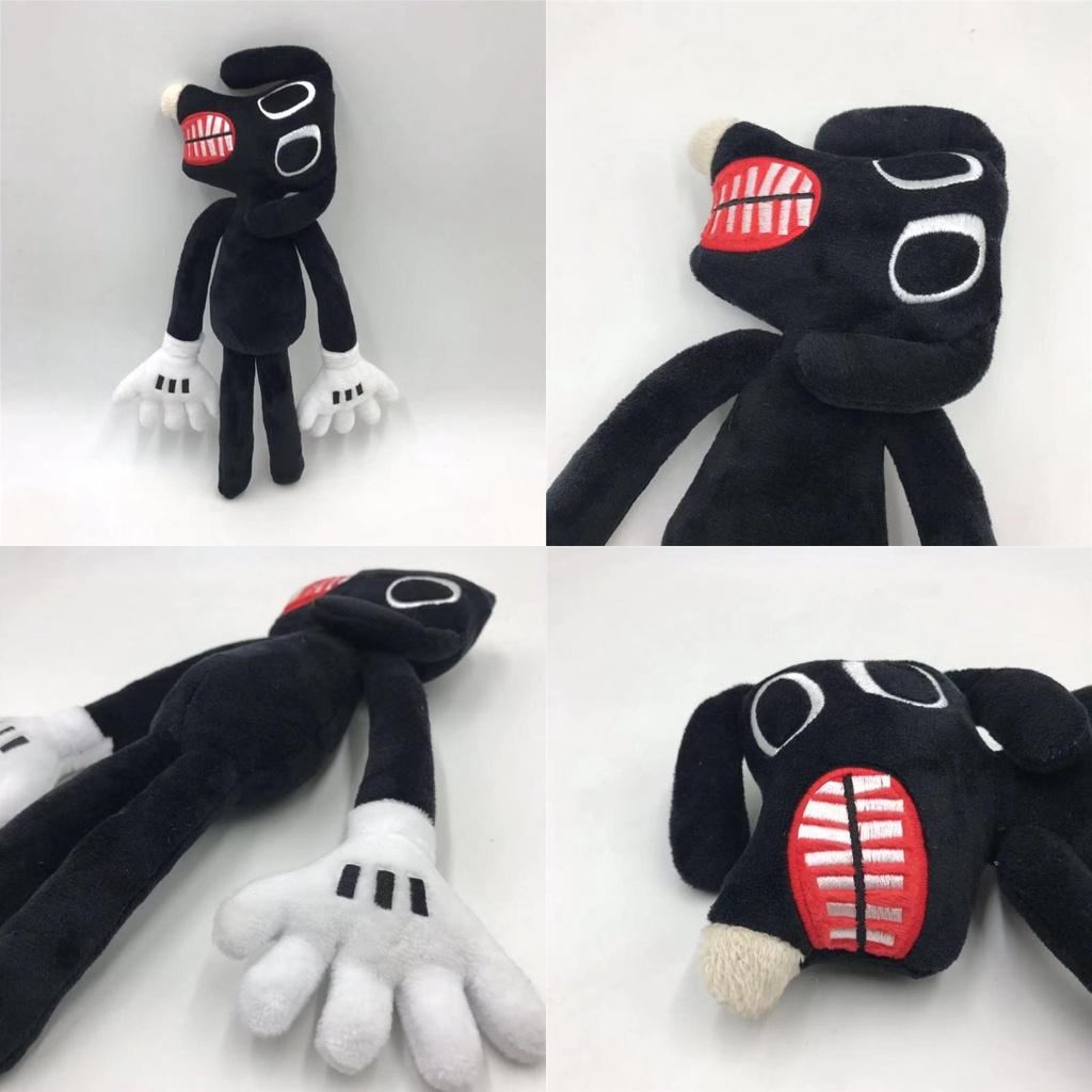 Siren Head Series Black Dog Plush Toy Crooked Neck Horror Stuffed Doll 30cm/11.8inch Height